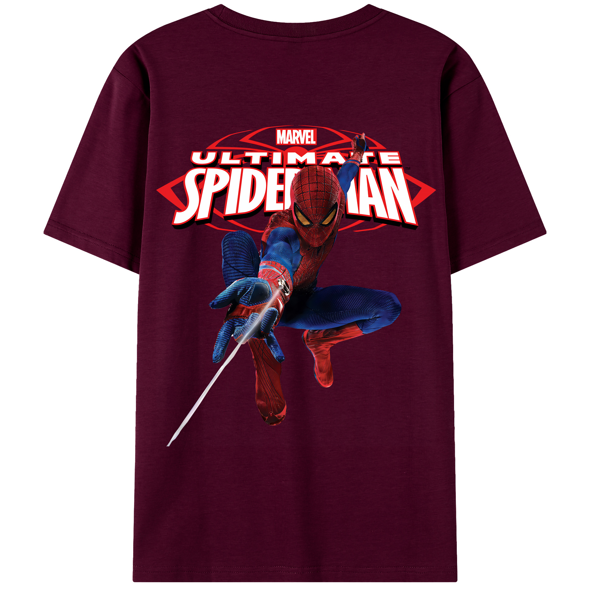 （画像用） Spider Man スパイダーマン レディース半袖Tシャツ(バックプリント)